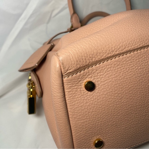 Cole Haan Dorset Leather Satchel Pink With Gold Hardwares Missing Long Strap - Picture 10 of 16